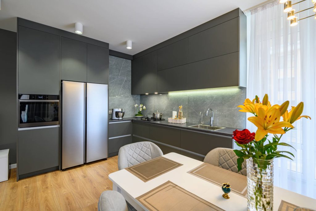 colori pareticucina moderna grigio