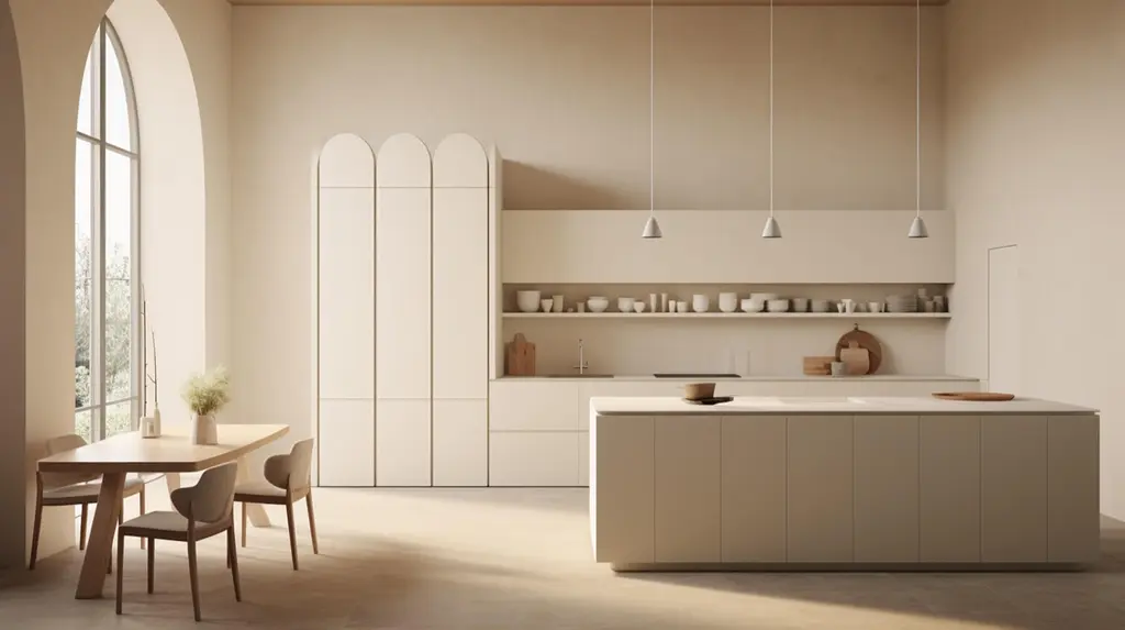 cucina Tortora beige pareti tortora e crema